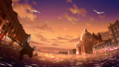 Aria the Avvenire (OAV) 1st episode. Good to be back in Neo-Venice.