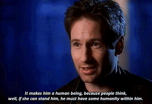 reasonandfaithinharmony: “…sometimes I think about Scully as Mulder’s human credential.”Inside The X