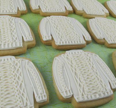 Irish Sweater Cookies via Pinterest