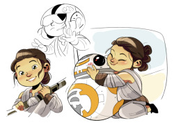 starfleetbabe:  doodled some smol reys 