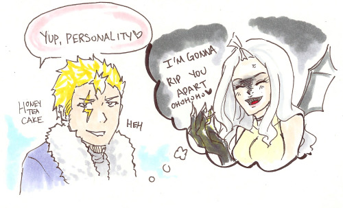 hnytck:  Because Gray and Gajeel are gentlemen and Laxus is a masochist       