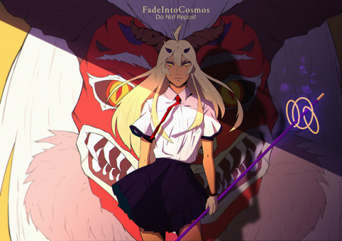 Demon Alexis this is an illustration of my OC Alexis in her half-demon character. The background des