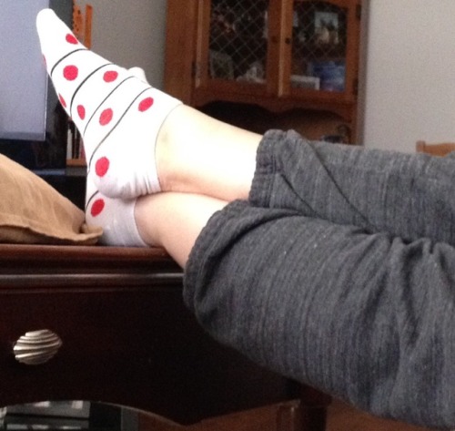 bmcgrattan16: My sisters polka dot ankle socks…they smelled so good after she took them off