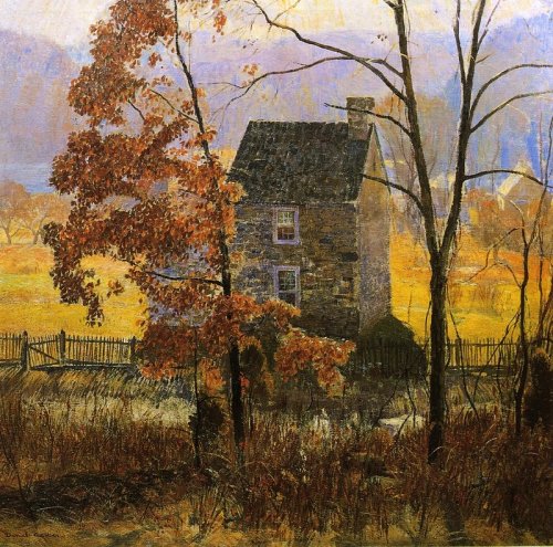 huariqueje:  Autumn Afternoon  -  Daniel Garber 1930 American 1880-1958 impressionism