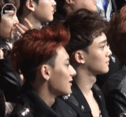  chen hiccuping and tao laughing at him 