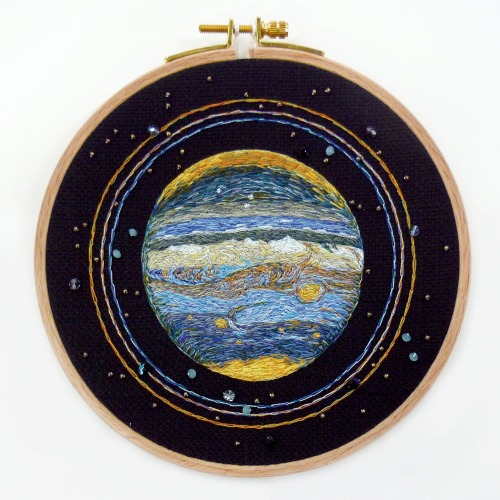 sosuperawesome: Solar System Embroidery Art Ophelie Trichereau on Etsy See our #Etsy or #Embroidery 