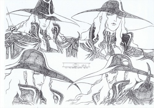 ca-tsuka:Character-design by Yutaka Minowa for “Vampire Hunter D: Bloodlust” movie direc