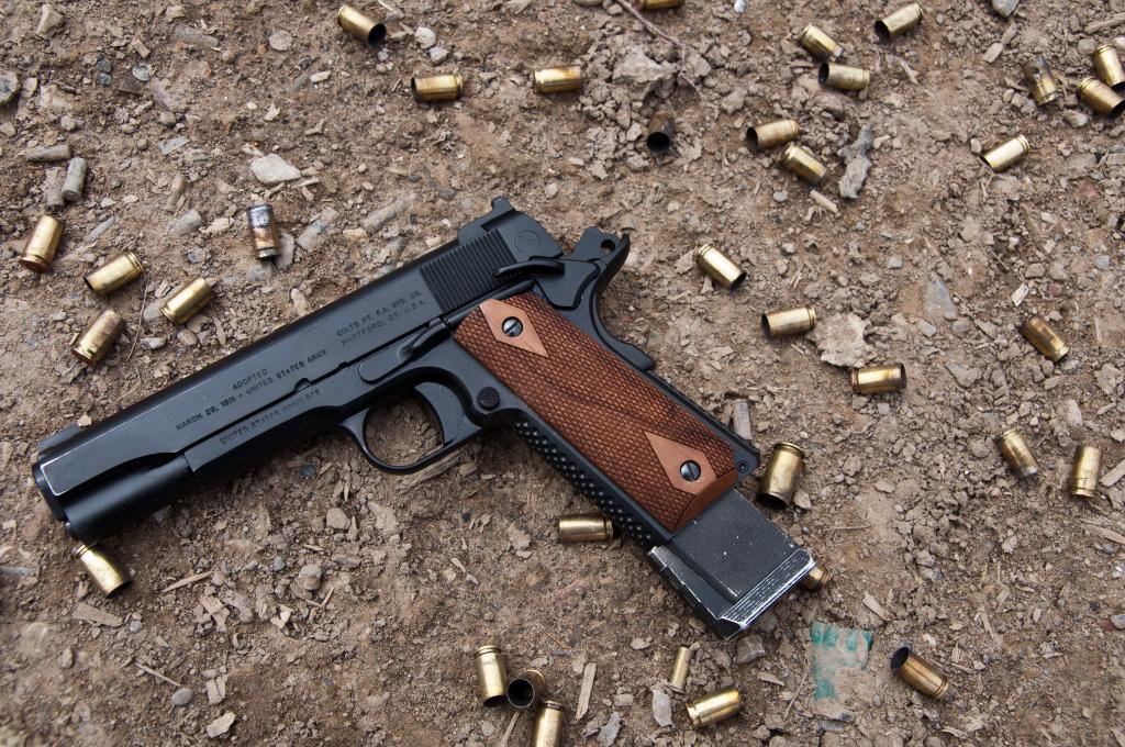 coffeeandspentbrass:  tacticallurk:  Nothing more American than a Colt 1911.  I felt