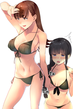 dai709:  kitakami and ooi (kantai collection)