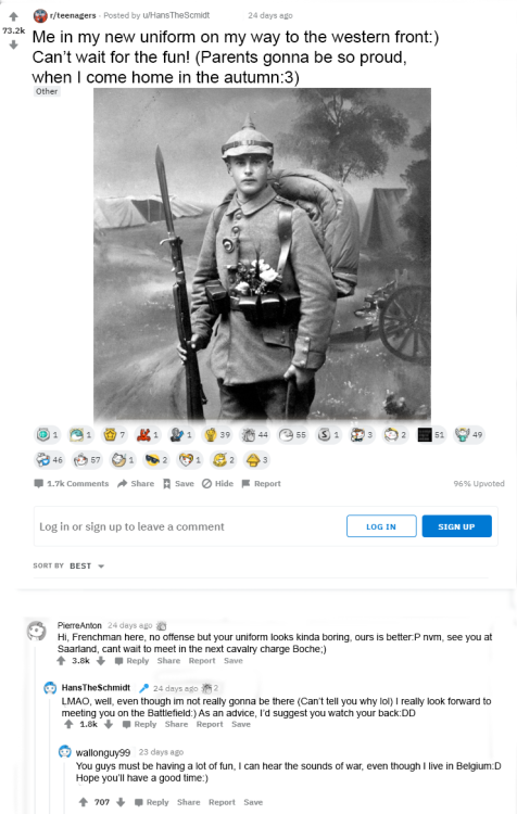 dailyhistorymemes:Reddit in 1914 be like(via)