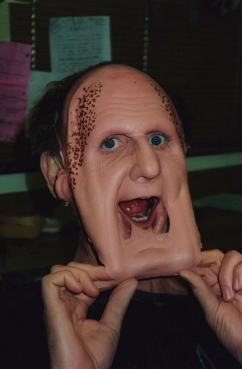 #MonsterSuitMonday Here are a couple of photos of actor René Auberjonois removing make up from his t