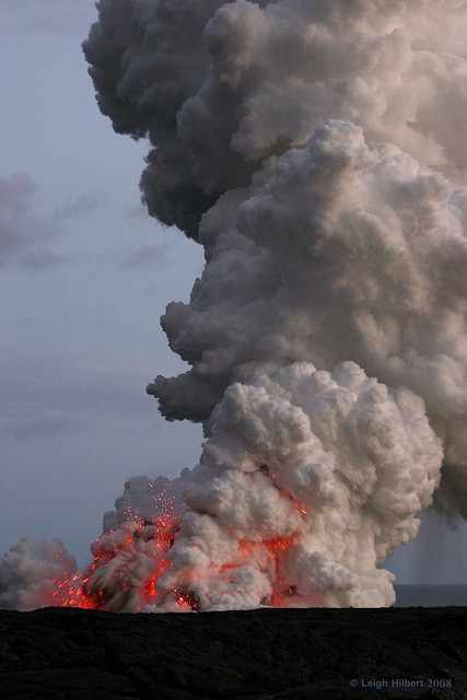 Explosive Lava Plume - Island of Hawaii by SparkyLeigh on Flickr.More Landscapes here.