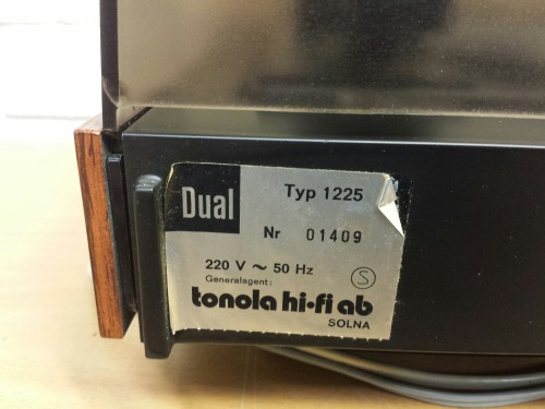 Dual 1225 2-Speed Idler-Drive Turntable, 1973