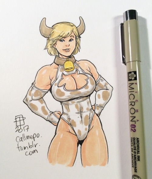 chillguydraws: callmepo:  Did you think I wouldn’t already have Power Girl on the list to draw? It’s time for COW-er Girl! (blame @chillguydraws for this pun) LOL!  [Want to show your support for what I draw? Come visit my Ko-fi and buy me a coffee]