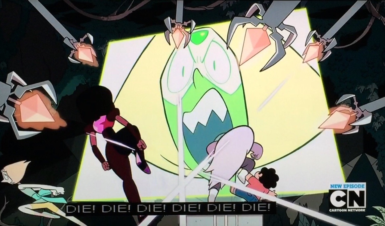 pastel-gems:  Peridot is actually fucking ruthless  This reminded me so much of Zim,please