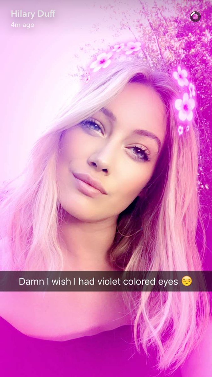 DUFFDAILY @HilaryDuff on Snapchat: Damn I wish I violet...