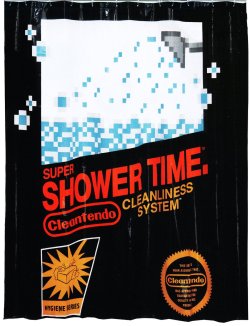 Retrogamingblog:  Nintendo Shower Curtain 