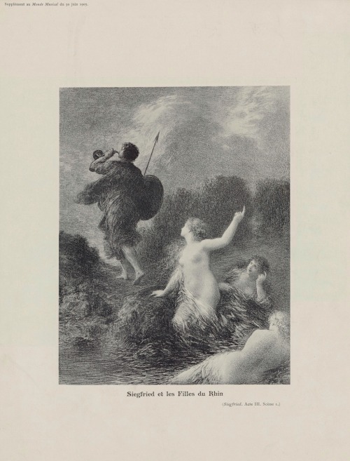 Der Ring des Nibelungen.Siegfried et les filles du Rhin.Supplément au monde musical du 30 Juin 1903.
