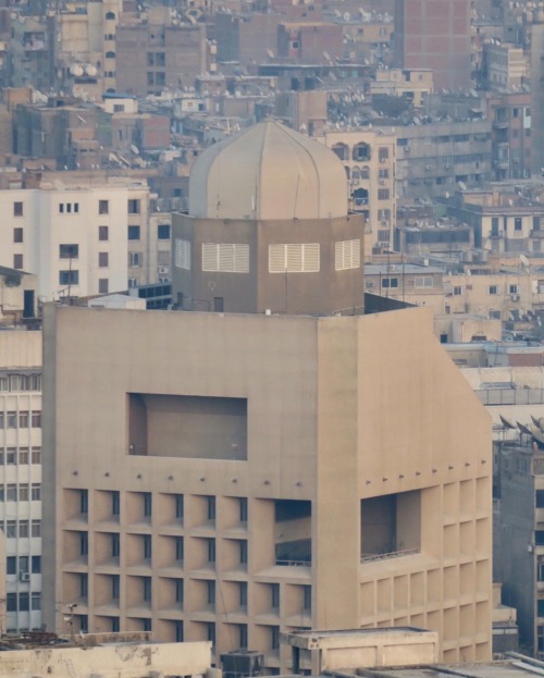 The U.S. Embassy in the Garden City diplomatic quarter of central Cairo. Standing out of the leafy, 