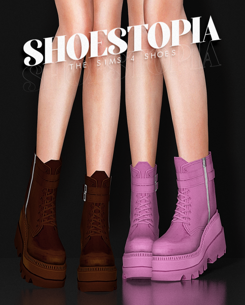 shoestopia:Shoestopia -  Ozuma Boots for The Sims 4+10 SwatchesFemaleSmooth WeightsMorphsC