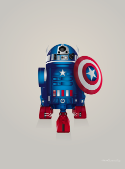 starwarsgalaxys:Starwars Droid R2-D2 Superheroes by