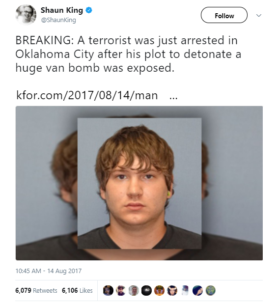 the-real-eye-to-see:   Jerry Drake Varnell, 23, of Sayre, Oklahoma, is accused of
