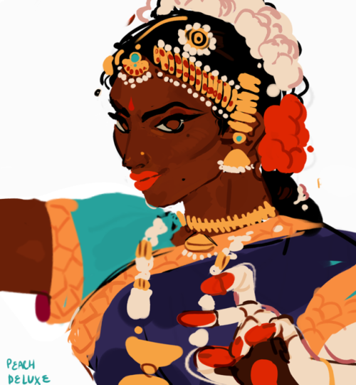 peachdeluxe:a quick study! thinking about how symmetra loves dancing and that post going around poin