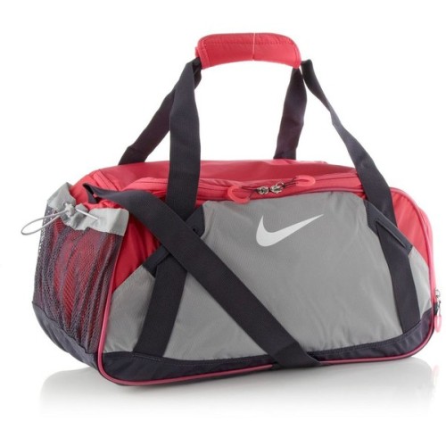 Nike pink Varsity medium holdall bag ❤ liked on Polyvore (see more holdall bags)