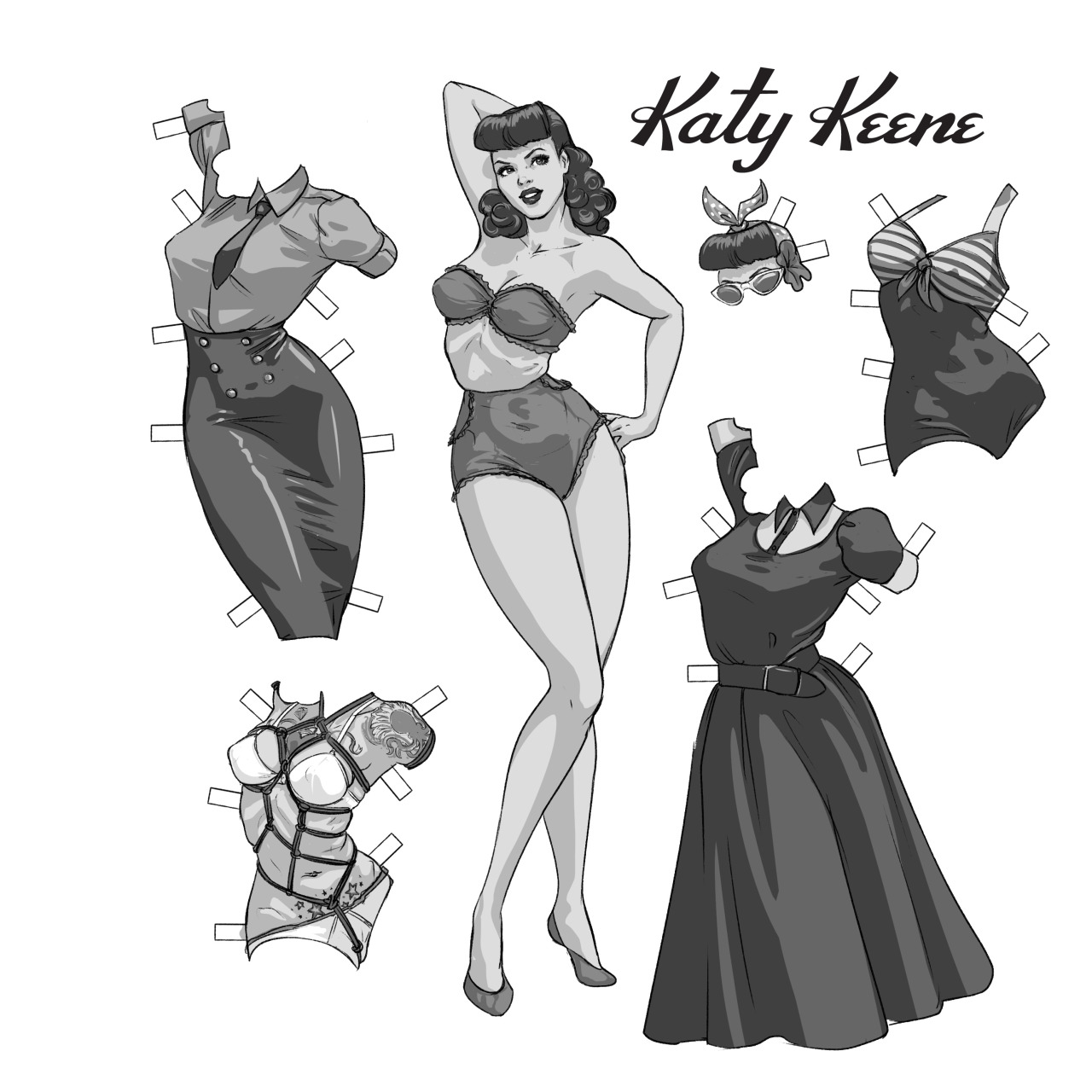justsantiagocalle:  I’ve liked paper dolls for a while, and Katy Keene is the embodiment