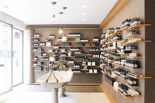 stephaniezheng:  A look inside the Aesop store on University Place in New York City.  I wrote a