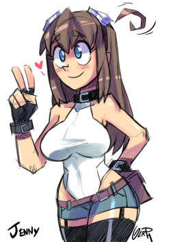 grimphantom2:  ninsegado91: gerph:  Jenny, she is a character from my another serie I love   Brown hair,  She’s cute  Thicc!