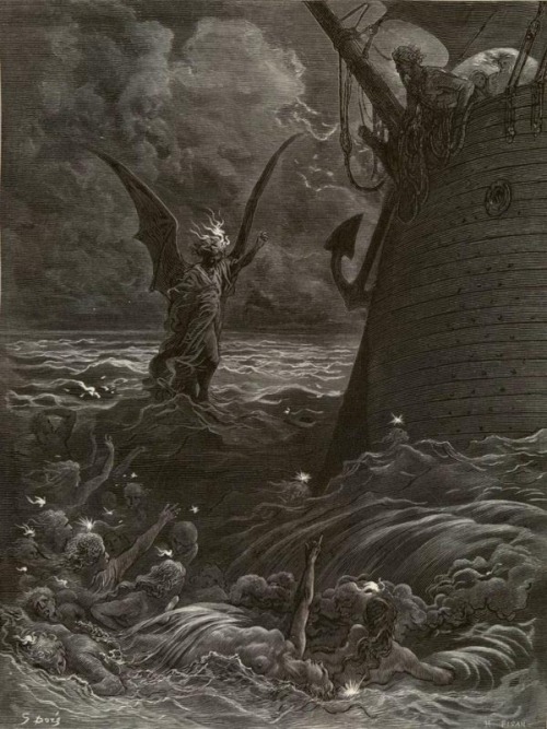 abystle:Gustave Dore, Rime of the Ancient Mariner: “The Death-Fires Danced at Night,” 1798