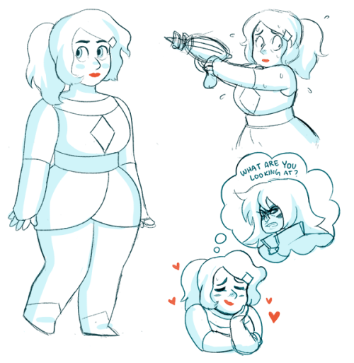 Eek, I caved and created my super super self-indulgent gemsona! Her name is (Rainbow) Moonstone, she