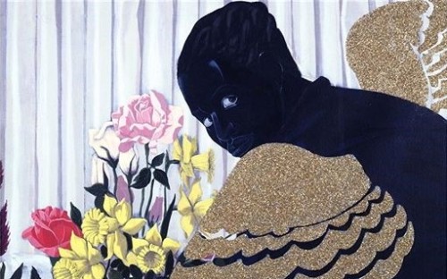 angelsinart:Kerry James Marshall, Details from Souvenir III (1998) and Souvenir I (1996)  