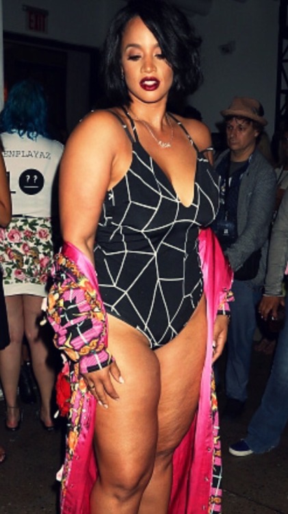 scandamonium:  Dascha Polanco at The Blonds fashion show in NY. She looks so beautiful and I love how body confident she is.