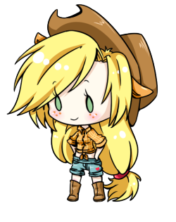 royalcanterlotvoice:  TiniChibi- AppleJack by Kumaikyu