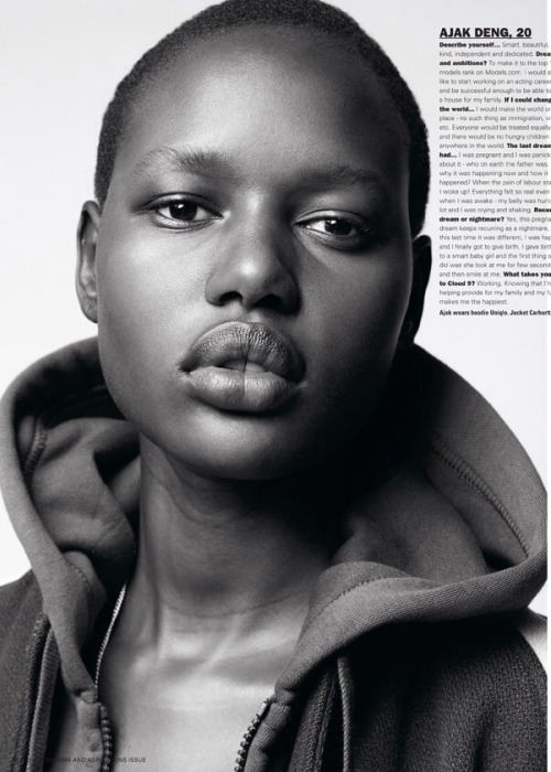 amen69fashion:  Ajak Deng by Amy Troost 