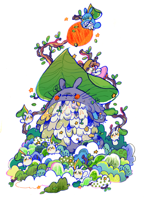 pibmo: the friendly and big mr. totoro~ i designed this for the @forfansbyfans​ totoro shirt contest