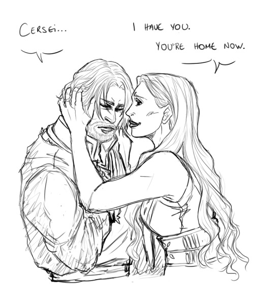  Sketch: Jaime x Cersei “My brother, sweet brother, […] I have you, you’re home n