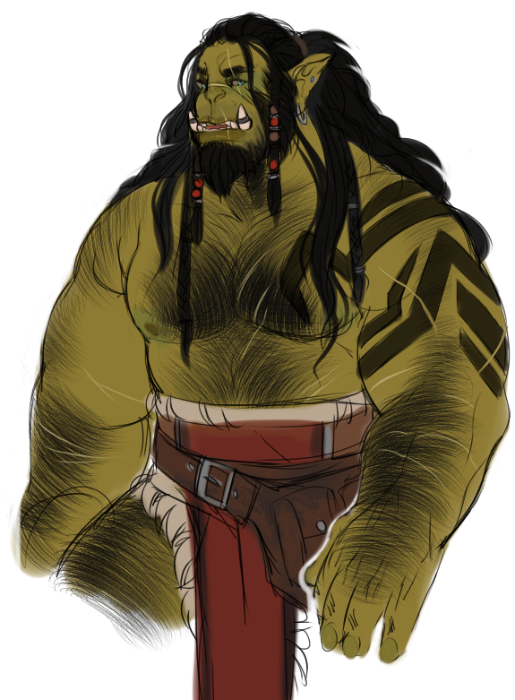 gentlepyro:  @james-the-engineer  ‘s 2nd orc warrior, Bur’gok! He’s cutally Orak’s