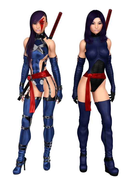 petercottonster:  Psylocke Update Right, so I was messing around with my X-girls