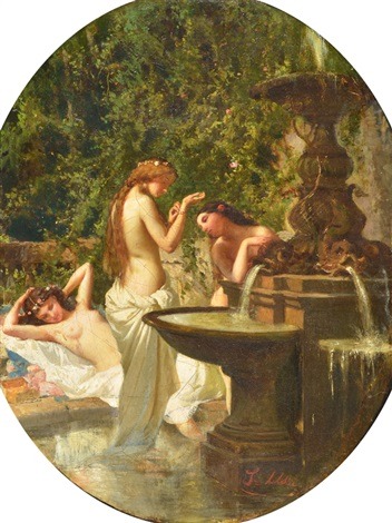 Stefano Ussi (1822–1901)Bathers by a fountain