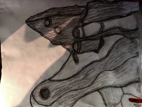 Eva Unit 02 B&W Head Study