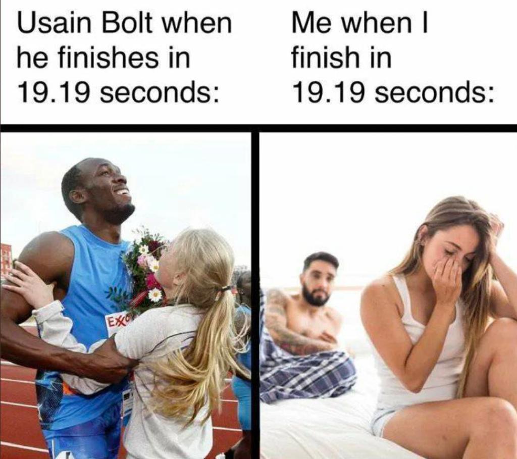 Usain bolt when he...