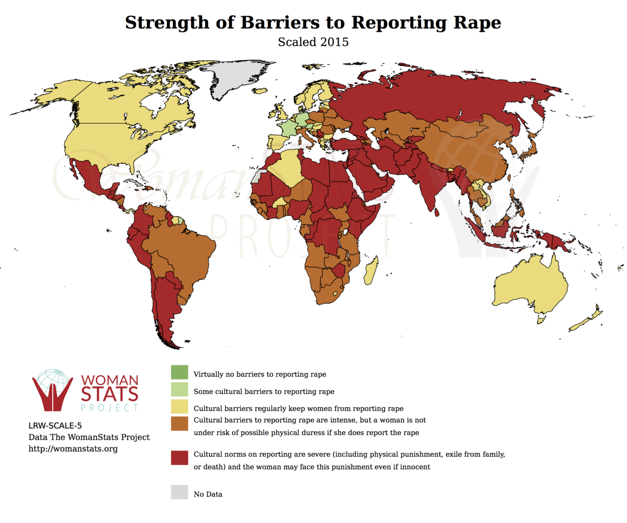Strength of barriers to reporting rape. - Maps on the Web