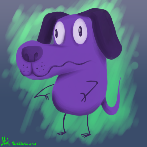 natewiesel:  Nate’s Daily Draw #39 One hip dogger (that kinda looks like Courage)