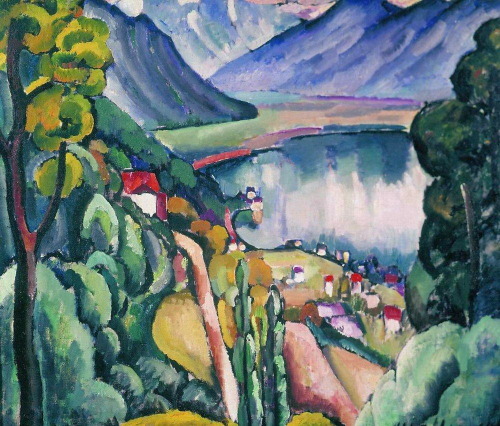 ilya-mashkov: Lake Geneva, 1914, Ilya MashkovMedium: oil,canvas