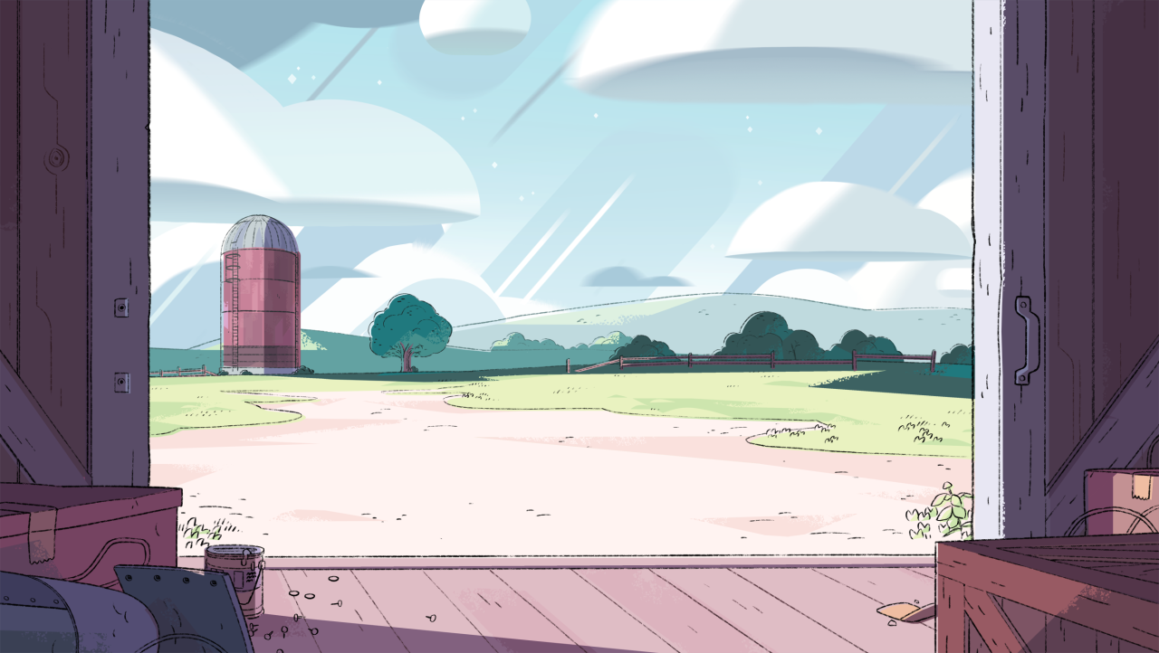 A selection of Backgrounds from the Steven Universe episode: Back To The BarnArt