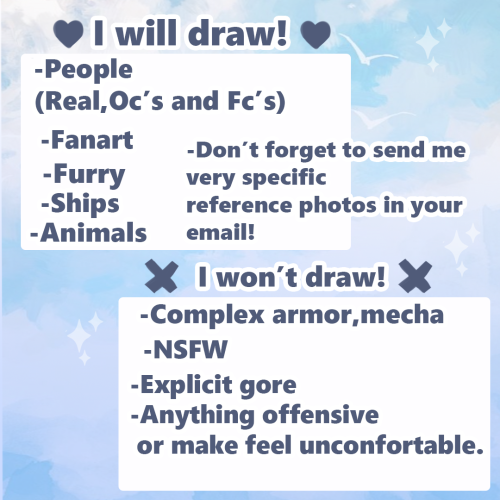 COMMISSIONS ARE OPEN!! Hello everybody!^^ Give personalized drawings to the people you care the most