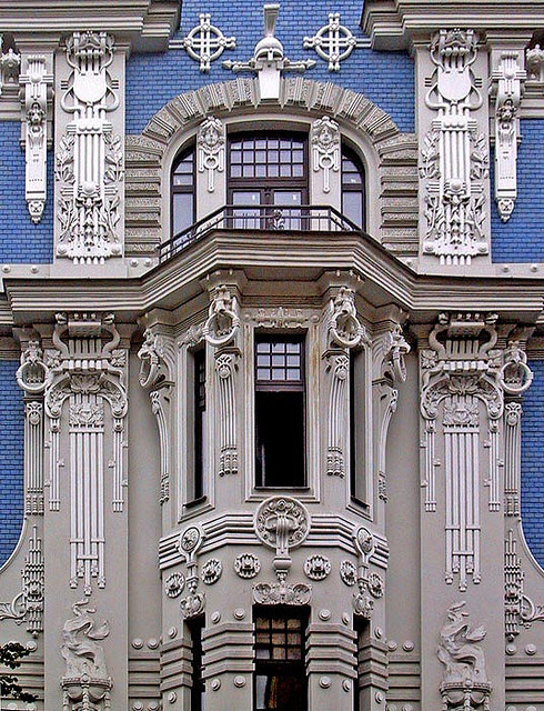 klaisguimeti:  Jugendstil, Riga, Latvia by Rainer Fritz on Flickr. 